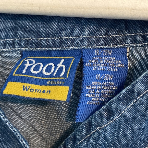 Vintage Winnie the Pooh 18/20W denim chambray top - Picture 3 of 5